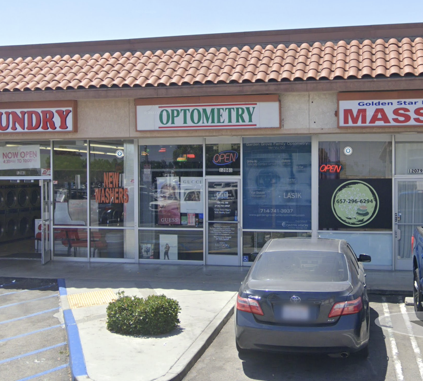 Garden Grove Family Optometry storefront at 12081 Euclid St